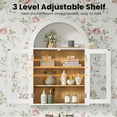 thumbnail image 5 of EAG Arched Wall Cabinet, Bathroom Medicine Cabinet with Glass Doors & Adjustable Shelves, Floating Storage Cabinet for Wall Over The Toilet Storage Cabinet Space Saver, 5 of 10
