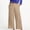 Coffee, variant on Women's Pants Under $10 With Pockets And Elastic Waistband Fashionable And Comfortable Solid Color Casual Large Cropped Pants
