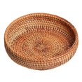thumbnail image 1 of Handmade Rattan Weaving Round Storage Basket Fruit Dish Rattan Bread Basket, 1 of 4