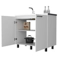 thumbnail image 3 of FM FURNITURE Oklahoma 2 Utility Sink & Cabinet, Interior Shelf, Stainless Steel Countertop, 3 of 6