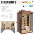 thumbnail image 2 of MEISSALIVVE Full Spectrum Infrared Sauna，1-2 Person Home Sauna，Red Cedar Indoor Sauna with Resonance Speaker, Panoramic Tempered Glass Door, 2 of 10