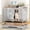 White, variant on POAO 41" Dog Crate Furniture Foldable, No Assembly Decorative Dog Kennel Indoor, Dog Crates for Large Dogs(40-65 lb), Wooden Dog Cage with Adjustable Bowls and Name Tag, End Table, Rustic Brown