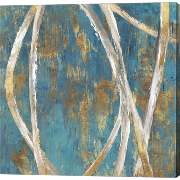 Great Art Now Teal Abstract I by PI Galerie Canvas Wall Art