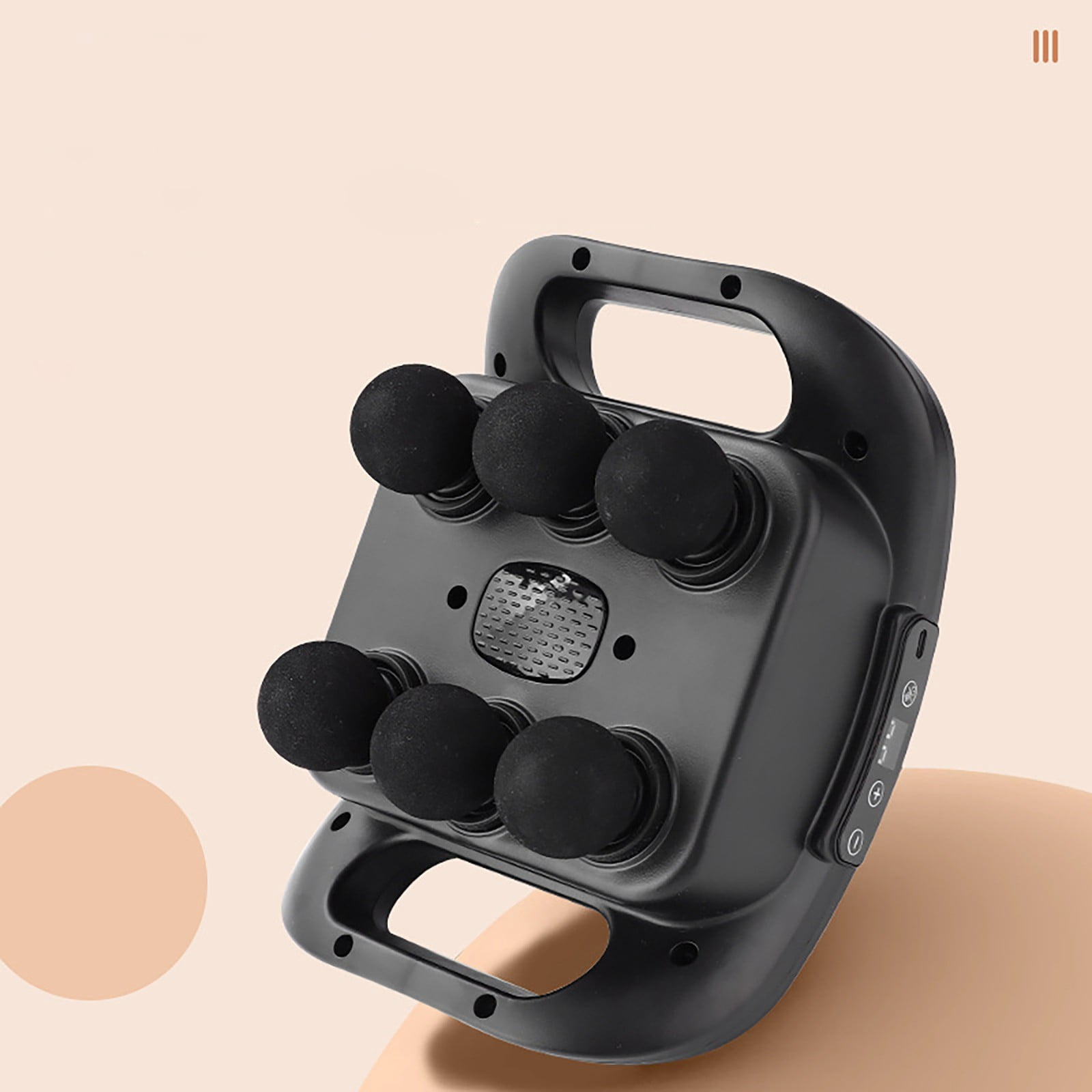 Massage Gun, 6 Head Deep Tissue Quiet Massager, Portable Muscle Massage Gun for Back Neck Muscle Relieve, 9 Levels Speed Modes, Digital Display 6 Massage Heads Link Drive System