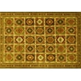 thumbnail image 1 of Ahgly Company Machine Washable Indoor Rectangle Persian Yellow Traditional Area Rugs, 5' x 8', 1 of 4