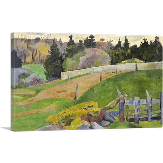 ARTCANVAS La Barriere 1890 Canvas Art Print by Paul Serusier - Size: 26" x 18" (0.75" Deep)