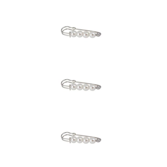 Sonducket Paquete de 3 broches de perlas a granel conjunto de broches de perlas de imitación con bufanda de moda Multicolor chal pin joyería Type1 NO1