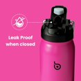 thumbnail image 5 of BOTTLE BOTTLE 16 oz sports water bottle stainless steel insulated kids water bottle with straw and pills holder for gifts and school viva magenta, 5 of 6
