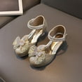 thumbnail image 5 of Girls Sandals Glittler Bow Dress Shoes Princess Crystal High Heels Party Wedding Flower Girls Shoes for Kid Toddler, 5 of 9
