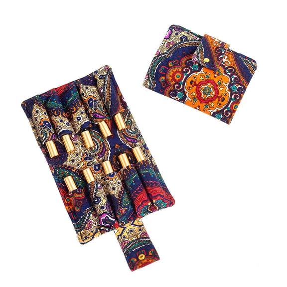 VerPetridure 1PC Essential Oil Diffuser Wallet Style Case Aromatherapy Bag Loaded 10 Bottle