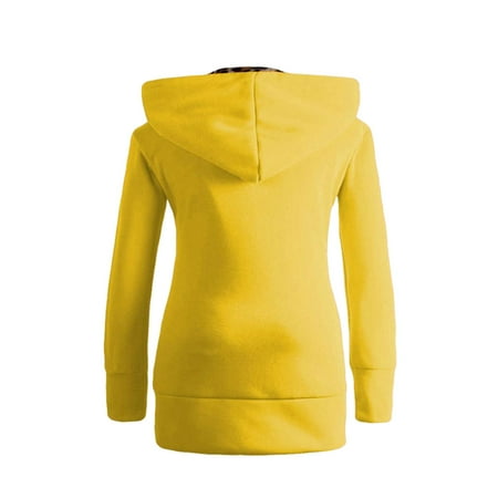 

vbnergoie Women Plus Velvet Thicker Hooded Sweatshirt Leopard Zipper Coat Overcoat Outwear Jackets Or Women Scrub Jacket