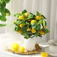thumbnail image 3 of Artificial Lemon Branch with Foam Fruit Pick, Realistic Green Decor for Home, Kitchen, Tabletop Display, Lifelike Lemon Tree Sprig for Year-Round Arrangements, 3 of 3