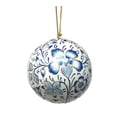 thumbnail image 2 of Handpainted Ornaments, Blue Floral - Pack of 3, 2 of 2