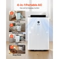 thumbnail image 2 of VEVOR Portable Air Conditioner, 12000 BTU ASHRAE (8150 BTU SACC) 4-in-1 Standing Cooling Ac Unit, LED Touch Panel & Remote Control, 24h Timer, Cooling, 2 of 9