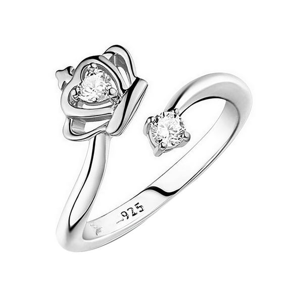 Xihbxyly Anillo de Aleación de Moda, Anillo de Diamantes Redondos para Aniversario de Bodas, Color Vibrante, Estilo Moderno, Empaque de Regalo, Joyería para Mujer, Celebración de Compromiso