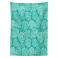 thumbnail image 3 of Ambesonne Teal Tablecloth Rectangular Table Cover, Drawing, 60"x84", White Teal, 3 of 4