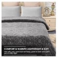 thumbnail image 5 of TiaGOC Luxury Fleece Plush Blanket 3.5 LB, 1 Ply, Korean Mink Blanket Queen 75" x 91" - Super Soft and Warm, Lightweight and Cozy Fuzzy Solid Color Embossed Fleece Blanket for Bed (Grey), 5 of 5