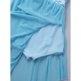 thumbnail image 6 of YONGHS Kids Girls V-Neck Sequined Ballet Lyrical Dance Dress Camisole Leotard Dancewear 5-14 Light Blue 10-12, 6 of 7