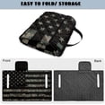 thumbnail image 5 of KUIFORTI Black US Flag Golf Cart Seat Covers Non-Slip Golf Cart Seat Towel Blanket with 4 Front Pockets & Nonskid Bottom Suitable Club Car and More 2 Person Seats Golf Carts, 5 of 7