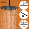 thumbnail image 6 of Boyel Living 12 in. Shower Head with Handheld Shower Head 5-Spray Patterns Ceiling Mount Dual Shower Heads 2.35 GPM Shower System Faucet Set with Valve Included in Matte Black, 6 of 10