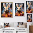 thumbnail image 4 of Designart "Hues In Pop Art Portrayal Of A Rabbit I" Animals Rabbit Canvas Wall Art, 4 of 7