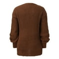 thumbnail image 4 of Women's Sweater Oversize Long Sleeve V Neck Loose Casual Knitted Open Front Cardigan Pullover Tops, 4 of 9