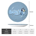 thumbnail image 4 of Lsque Bluey Pattern Ceramic Decorative Plate Decorative Plates with Display Stand Personalized Porcelain Plate Ceramic Ornaments for Wall Hanging Decoration-10in, 4 of 6