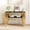 Black+Gold, variant on 47" Luxury Glam Gold Console Table with 2-Tier Black Tempered Glass Shelves, Modern Oval Entryway Table for Hallway, Foyer & Living Room, Stainless Steel Frame (47" x 15.7" x 31.5")(Clear+Gold)