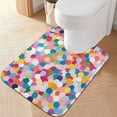 thumbnail image 2 of Yayeee Bath Rugs for Bathroom Floor Set of 2 Non Slip Fluffy Soft Absorbent Mat, Yellow Colorful Circles, 2 of 7
