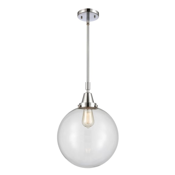 447-1S-PC-G202-12-LED-Innovations Lighting-Beacon-3.5W 1 LED Mini Pendant in Industrial Style-12 Inches Wide by 16.13 Inches High Polished Chrome