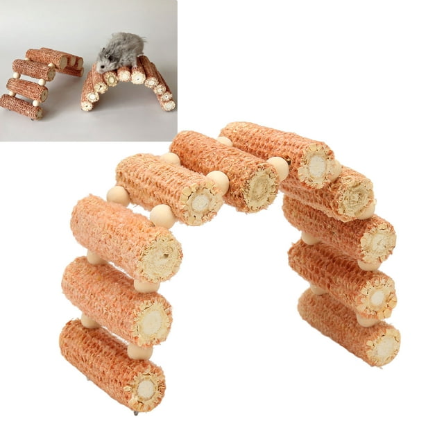 Juguete Para Masticar Mazorca De Maíz Para Hámster, Forma De Puente De Multiusos, Molienda De Dientes Segura, Juguete Para Masticar Mazorca De Maíz Para Loro, Interesante