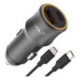thumbnail image 1 of Cargador Para Auto Carro 38w Carga Rápida Con Cable Tipo C Pd 20w Y Qc 3.0 Usb 18w U-volt, 1 of 8