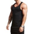 thumbnail image 2 of T04 - playera de tirantes de algodón para hombre Negro - G Negro - G Xishao ropa, 2 of 2
