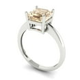 thumbnail image 2 of Clara Pucci 14K White Gold Solid Gold Morganite Solitaire Anniversary Ring for Women - 2 cttw Asscher Cut, 2 of 8