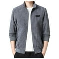 thumbnail image 2 of Maoxin Men's Coats Men's Stitching Drawstring Hooded Slim Fashion Jacket Coat Outwear Gray XL, 2 of 8