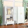 thumbnail image 2 of 70.87" Metal Armoire Wardrobe Closet Storage Cabinet with Hanging Rod And 1 Drawer, 2 of 8