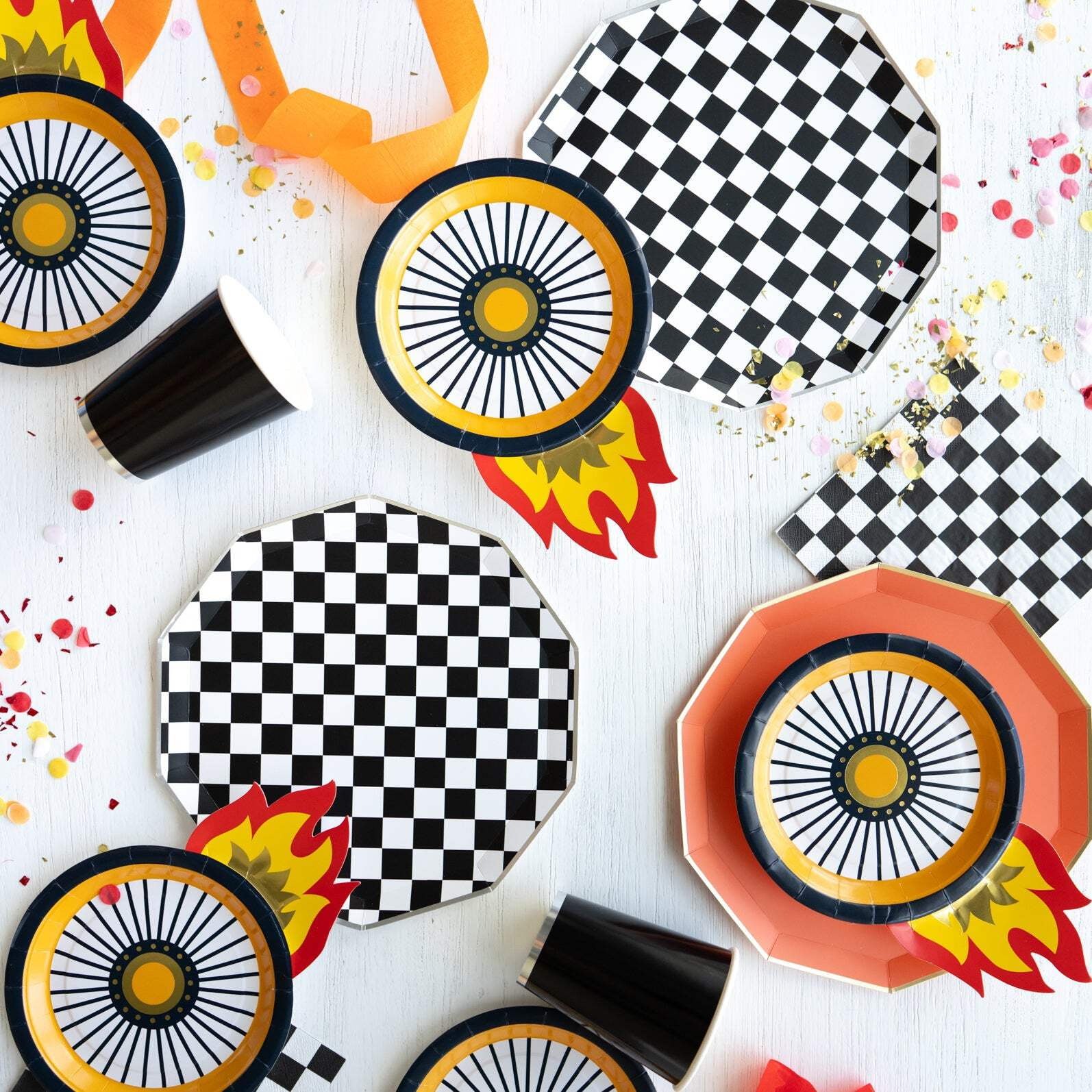 Bonjour Fête Checker Paper Napkins