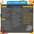 thumbnail image 5 of 3-in-1 Waffle Makers, 1200W Waffle Iron Panini Press Sandwich Maker with Removable Plates, 5-gears Temperature Control, Non Stick Coating Cool Touch Handle Anti-skid Feet for Breakfast, 5 of 9