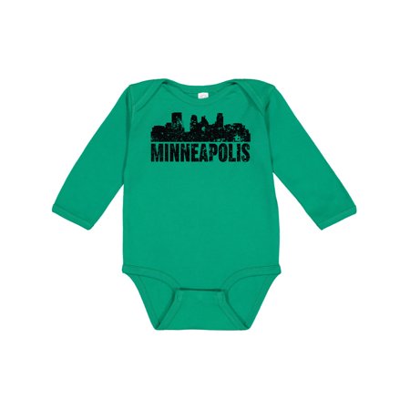 

Inktastic Minneapolis Skyline Grunge Gift Baby Boy or Baby Girl Long Sleeve Bodysuit