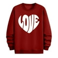 thumbnail image 6 of Stamzod Men's Sweatshirts for Valentine's Day Long Sleeve Lover Heart Pullover Tops Loose Casual Crewneck Sweatshirt Men Clothing Red C M, 6 of 6