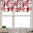 thumbnail image 3 of Ambesonne Abstract Art Valance & Curtain, Skull and Corals, 55"x45", Multicolor, 3 of 6