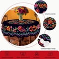 thumbnail image 3 of Mexican Floral Tablecloth for Dining Table, Mexican Folk Art Floral Tablecloth, Mexican Tablecloth, Vibrant Colorful Folk Art Pattern Table Cover, 3 of 7