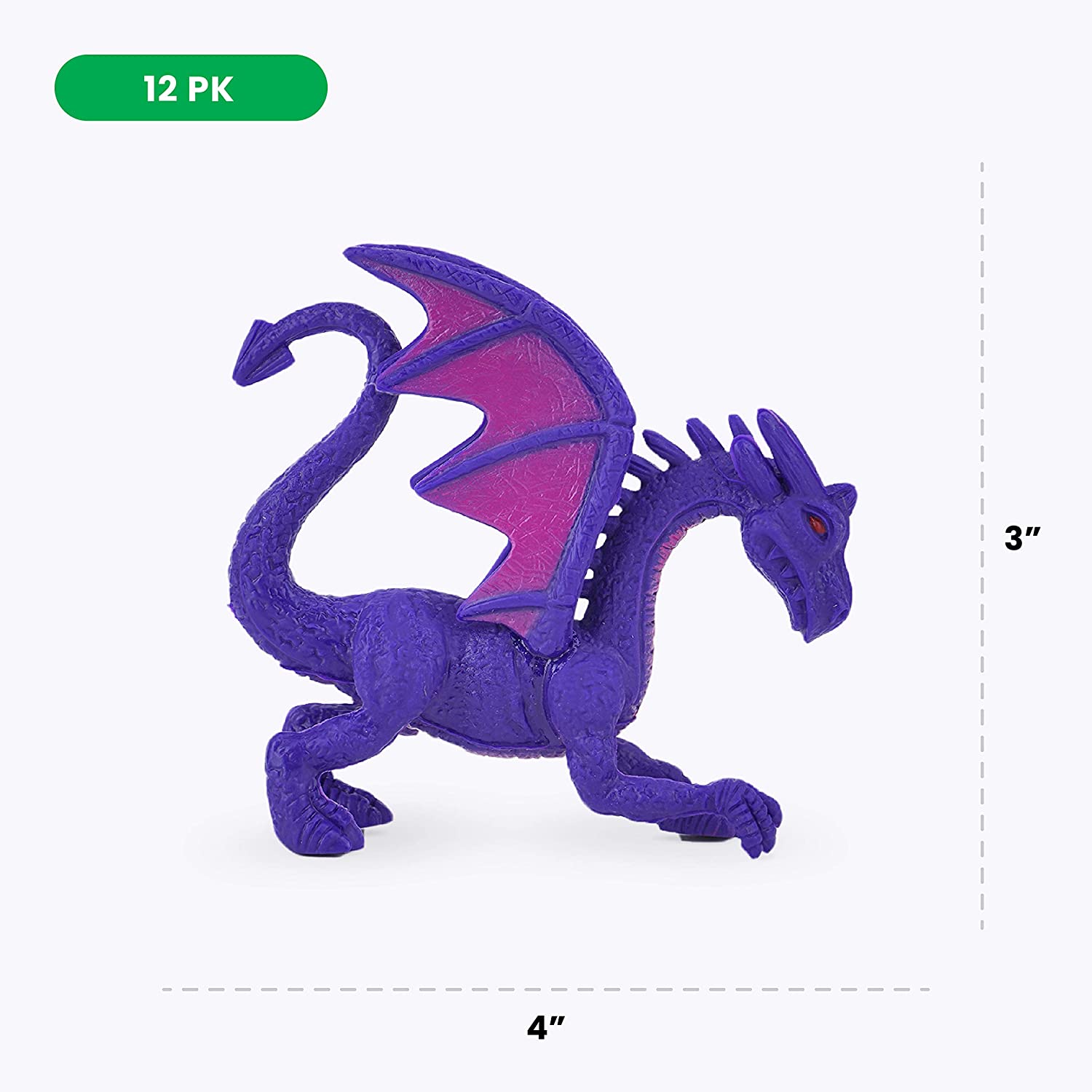 Figurine Dragon Imprimée 3D 12 Pièces Jouets Dragons,4 Pouces Mini Dragons Lots Avec Boîte Cadeau, Jouets Souvenirs Fête Cadeau Enfant Dragon