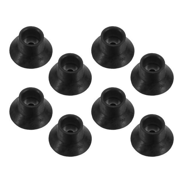 FONDOTIN 8pcs Trampoline NonSlip Foot Pads PVC Round Black Protectors For Indoor And Outdoor Use