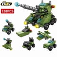 thumbnail image 1 of Mini tamaño 6 en 1 bloques de construcción DIY coche de policía camión de bomberos Castillo modelo ladrillos juguetes educativos para niños regalos,8612-5, 1 of 7