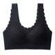 thumbnail image 1 of Sujetador deportivo sin costuras para mujer, ropa interior de verano con escote pequeño fruncido y encaje fino, talla grande, sin aros, 1 of 6