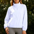 thumbnail image 2 of 2026 New Women's Lightweight Athletic Jacket Sun Protection Full Zip Long Sleeve Shirts Workout Track Jackets with Pocket(Light Purple,L), 2 of 4