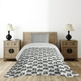 thumbnail image 3 of Ambesonne Motorcycle Quilted Coverlet 2 Pcs, Retro Style Drawings, Twin Size, Grey White Black, 3 of 4