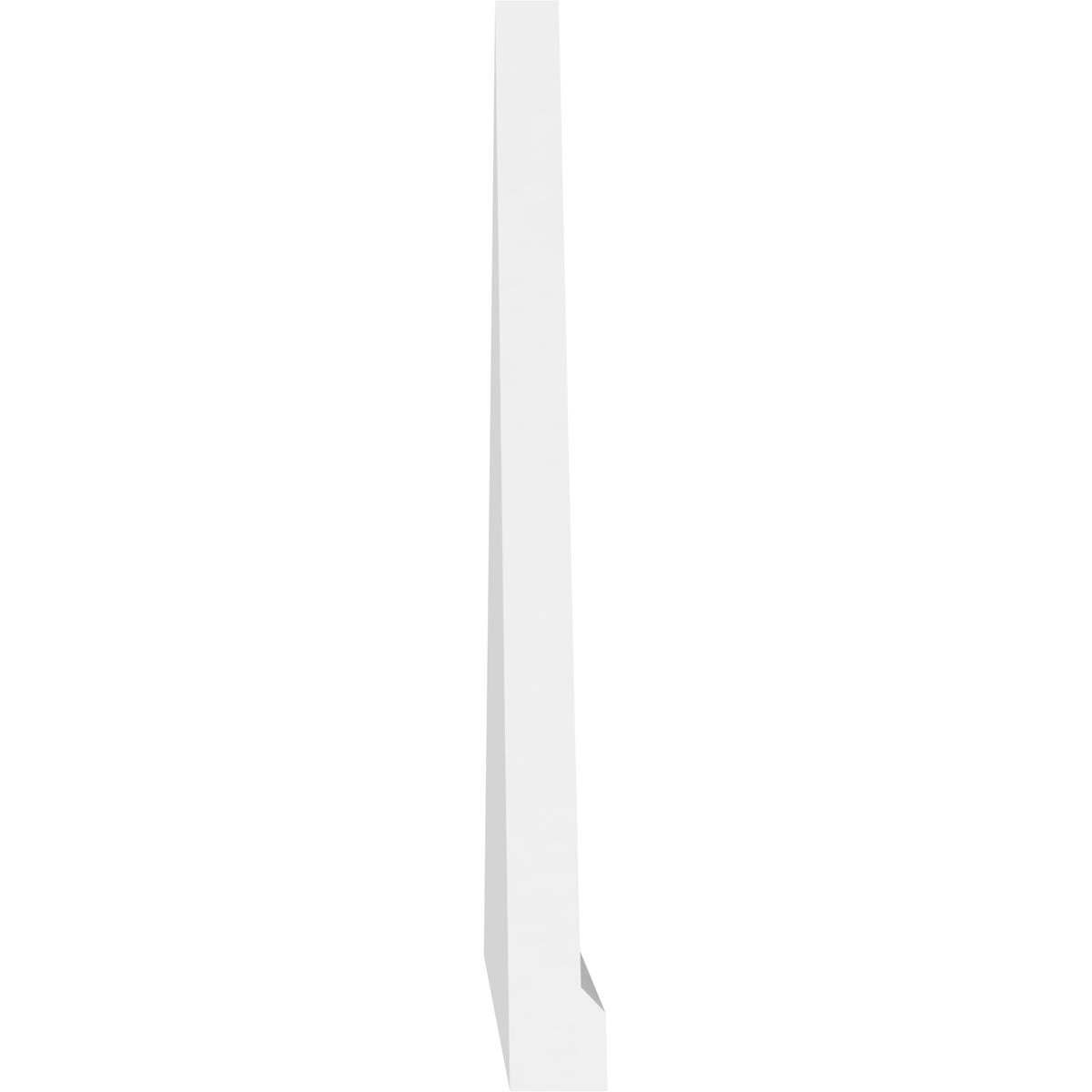 42"W x 15-3/4"H Triangle Surface Mount PVC Gable Vent 9/12 Pitch: Non-Functional, w/ 2"W x 2"P Brickmould Sill Frame