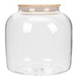 thumbnail image 2 of Airtight Glass Jar with Bamboo Lid for Home Use MultiFunctional Storage Container Transparent 1.5L, 2 of 4
